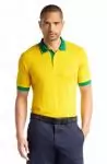 hugo boss sport t-shirts luxe retro 46 stamp jaune brazil